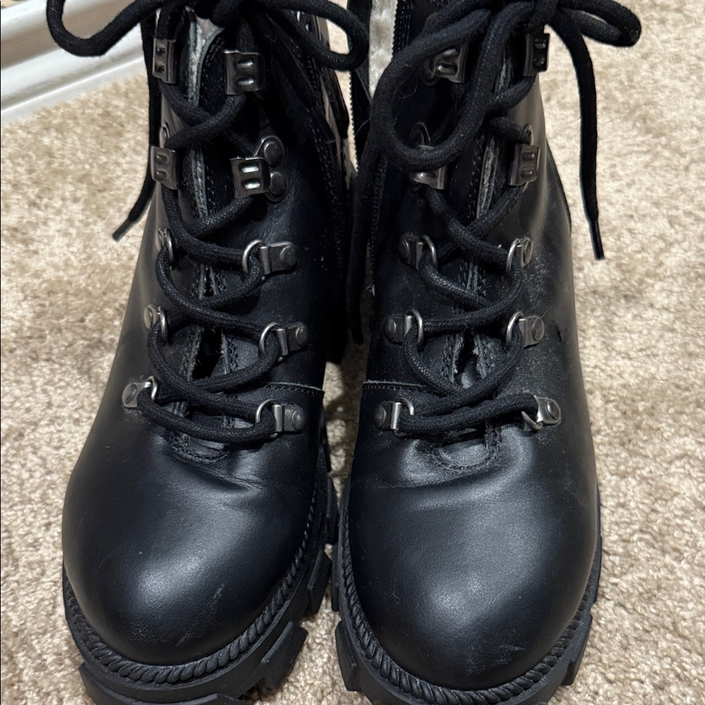 Kelsi Dagger Black Combat Boots